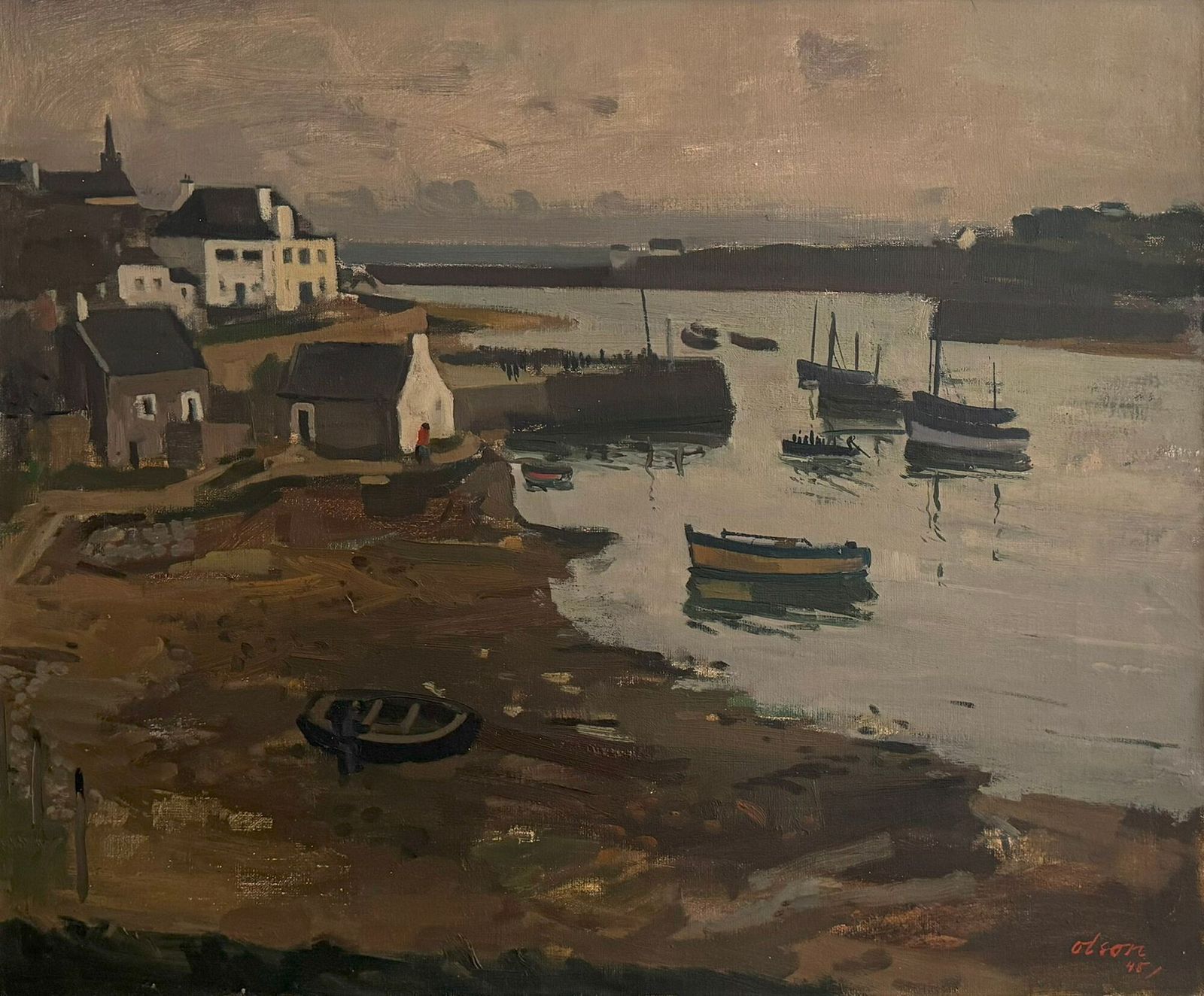 'Normandy Fishing Village, 1945' By Ove Olson photo furniture