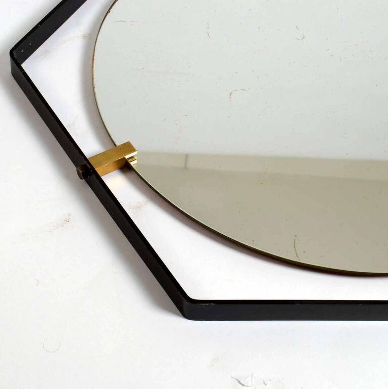 Hexagonal Mirror Santambrogio & De Berti 1960s Italy photo 1150.0