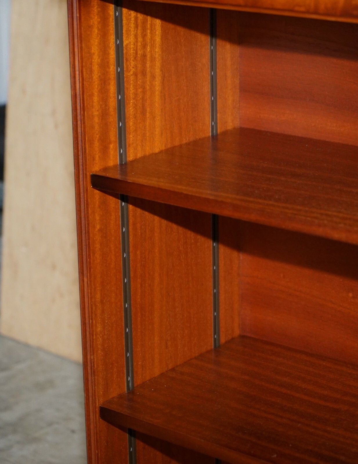 Pair Of Shaws Of London Flamed Mahogany Dwarf Open Library Bookcases Part Suite photo buy