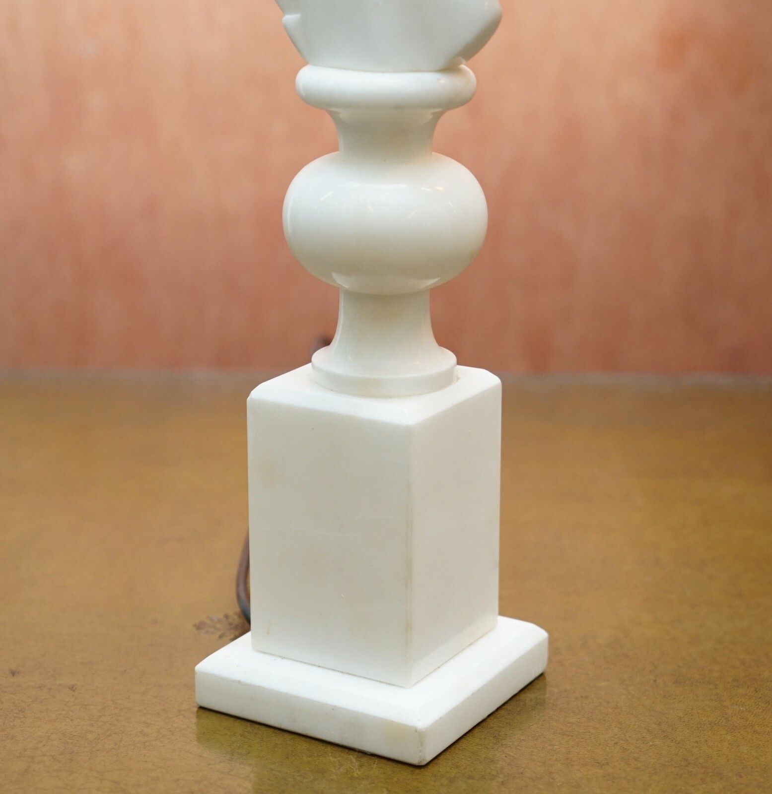 Pair Of Original 1950's Italian Carrara Marble Chess Horse Lamps Fully Serviced photo Lighting