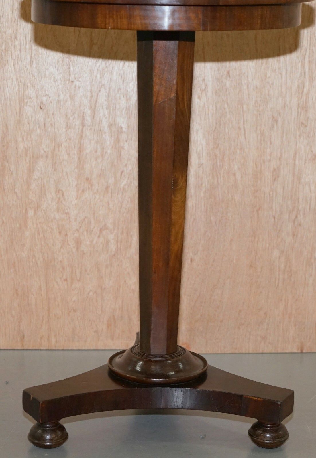 Rare Victorian Mahogany Occasional Table, Geometric Parquetry Inlaid Wood Top photo buy