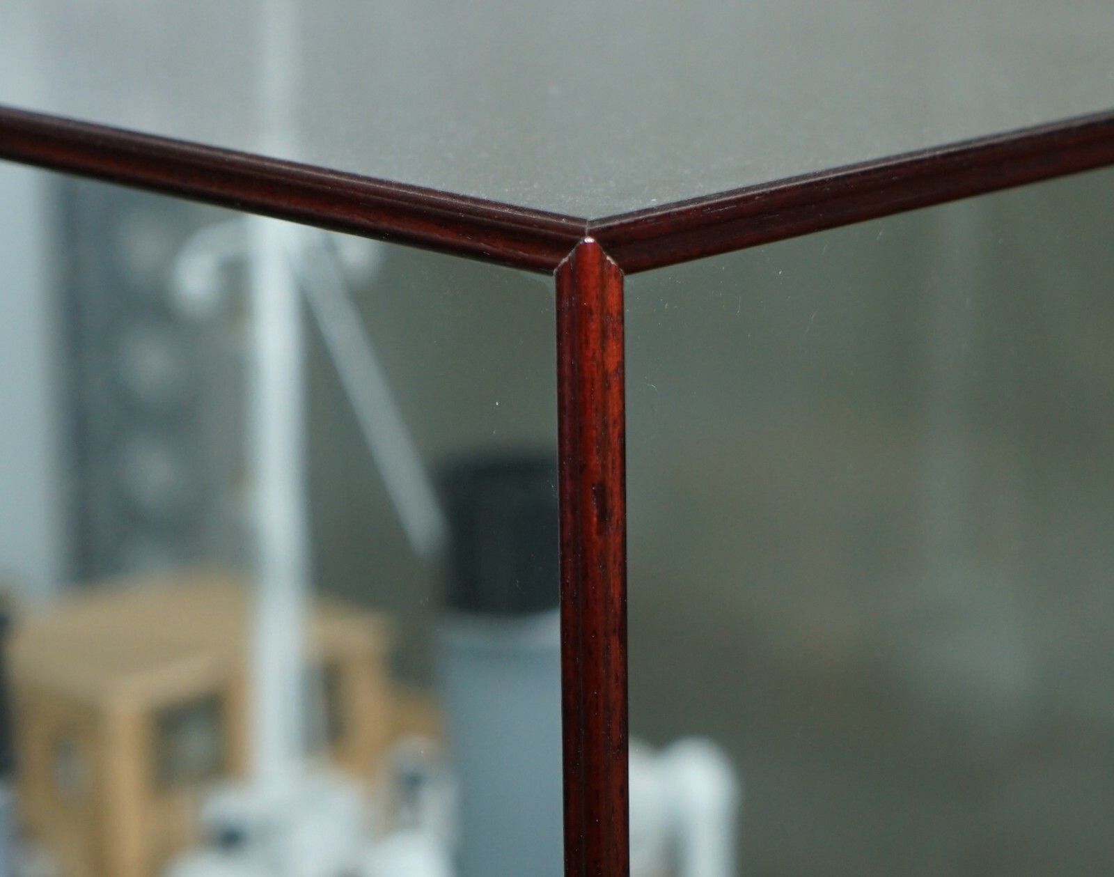 Large Model Ship Of The Anteo Tugboat In Mahogany Frame Glass Exhibition Case photo Home Decor
