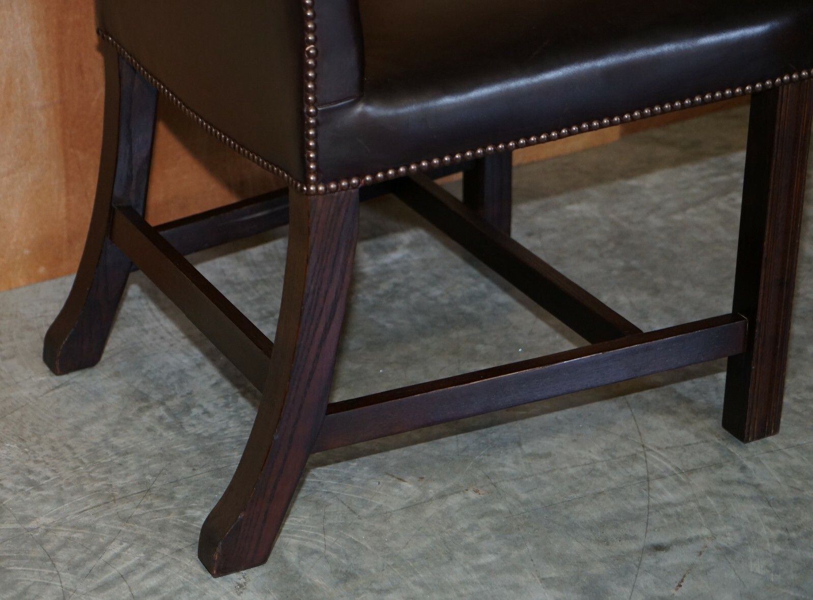 photo for sale Rrp £4,170 George Smith Buttoned Side Occasional Office Desk Chair Brown Leather