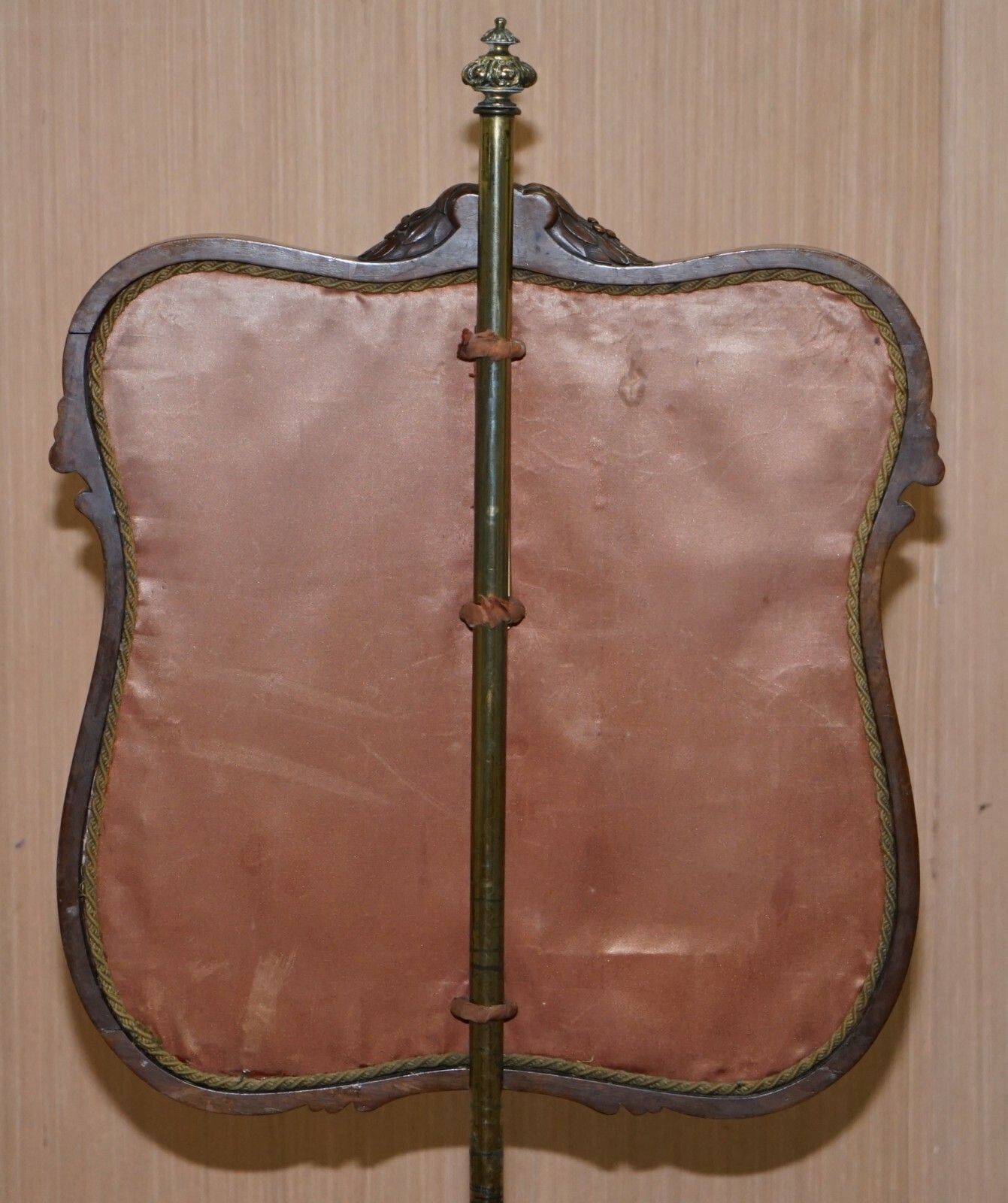 Home Fixtures Circa 1850 Stamped Gillows Of Lancaster Walnut Height Adjustable Pole Screen photo
