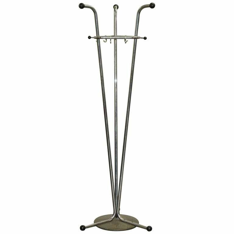 Original Military Steel Industrial 1930's Atomic Coat Rack Hat Stand Art Deco