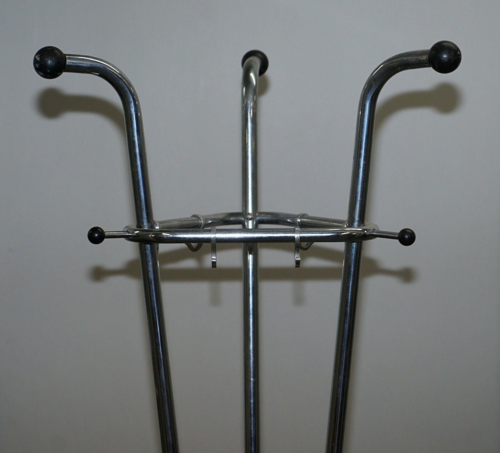 Original Military Steel Industrial 1930's Atomic Coat Rack Hat Stand Art Deco photo 1500.0