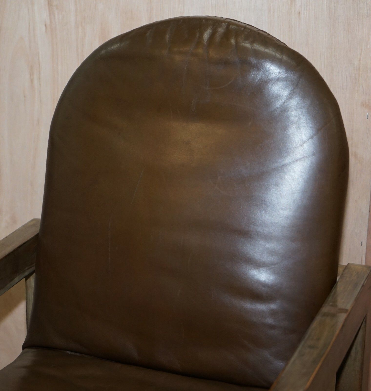Pair Of Original Mid Century Vintage Aged Brown Leather John Makepeace Armchairs photo Furniture