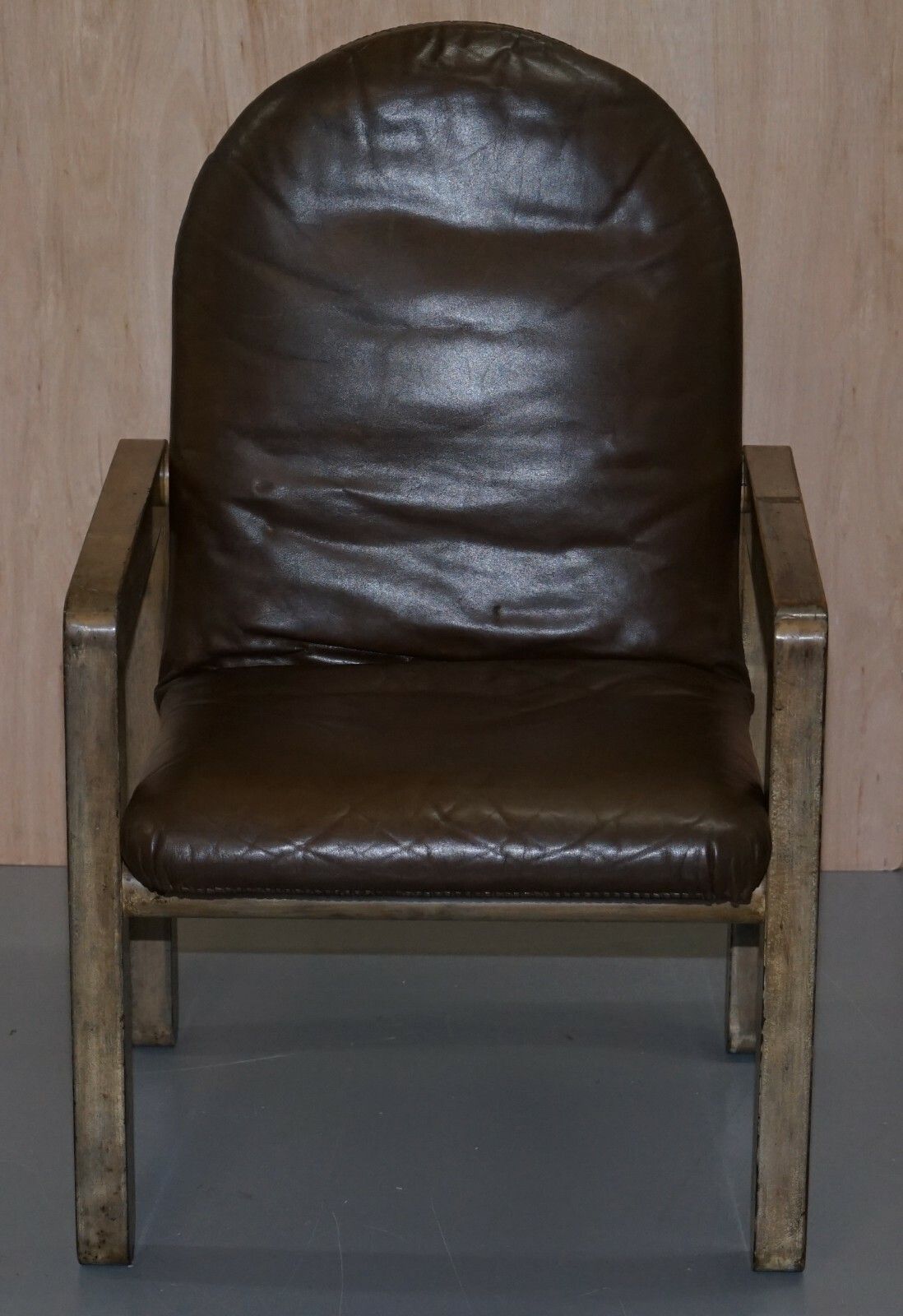 1500.0 Pair Of Original Mid Century Vintage Aged Brown Leather John Makepeace Armchairs photo
