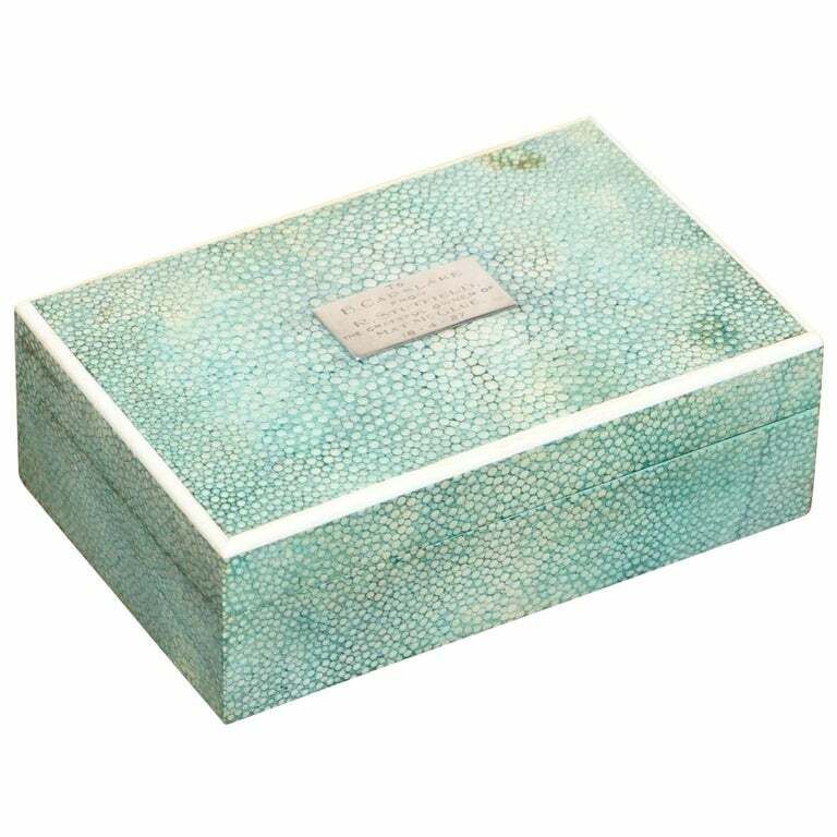 1927 Shargreen Cigarette Box Given To Jockey Bernard Brownie Carslake Shark Skin