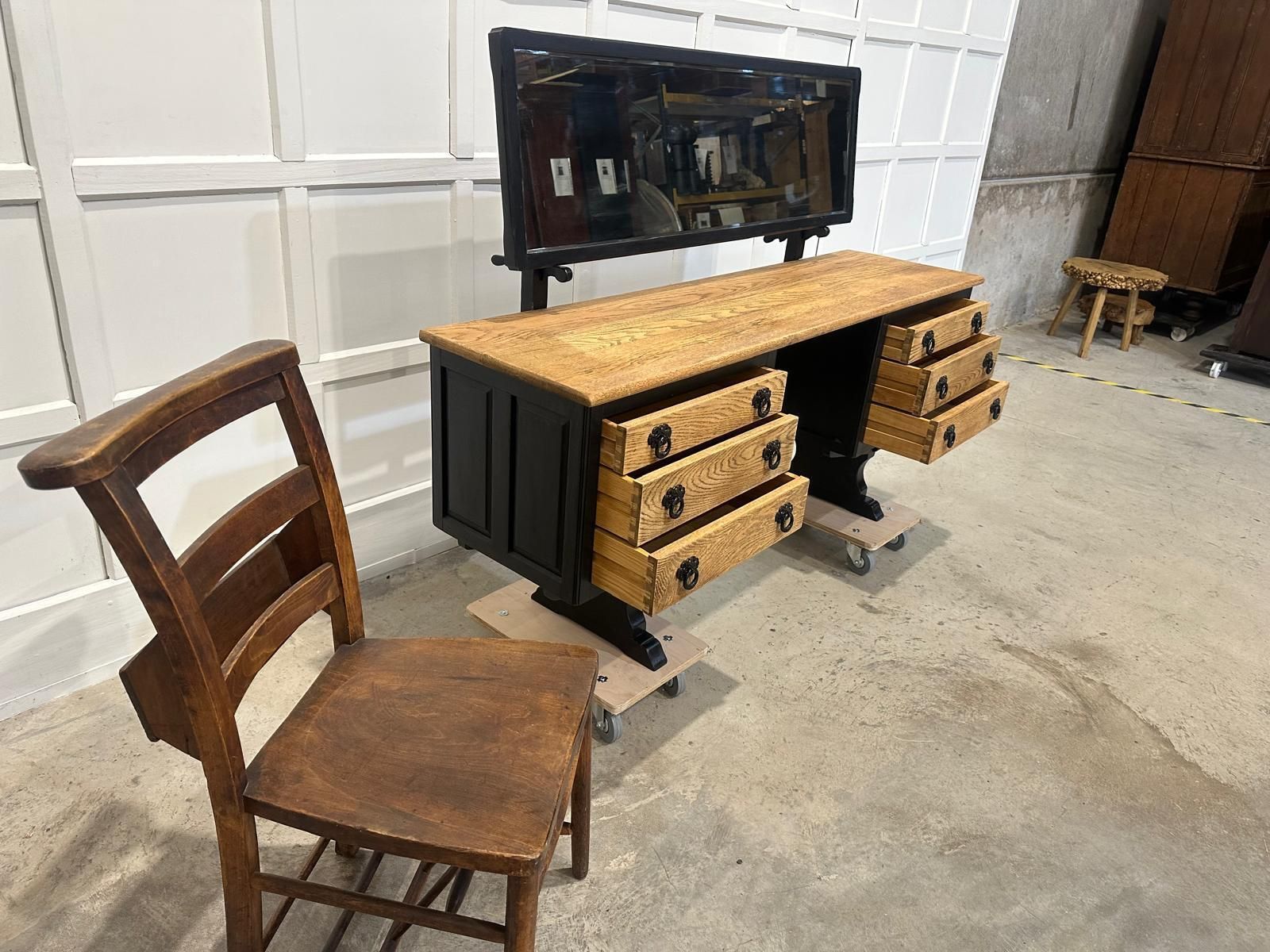 photo furniture Mid Century Oak Ebonised Dresser