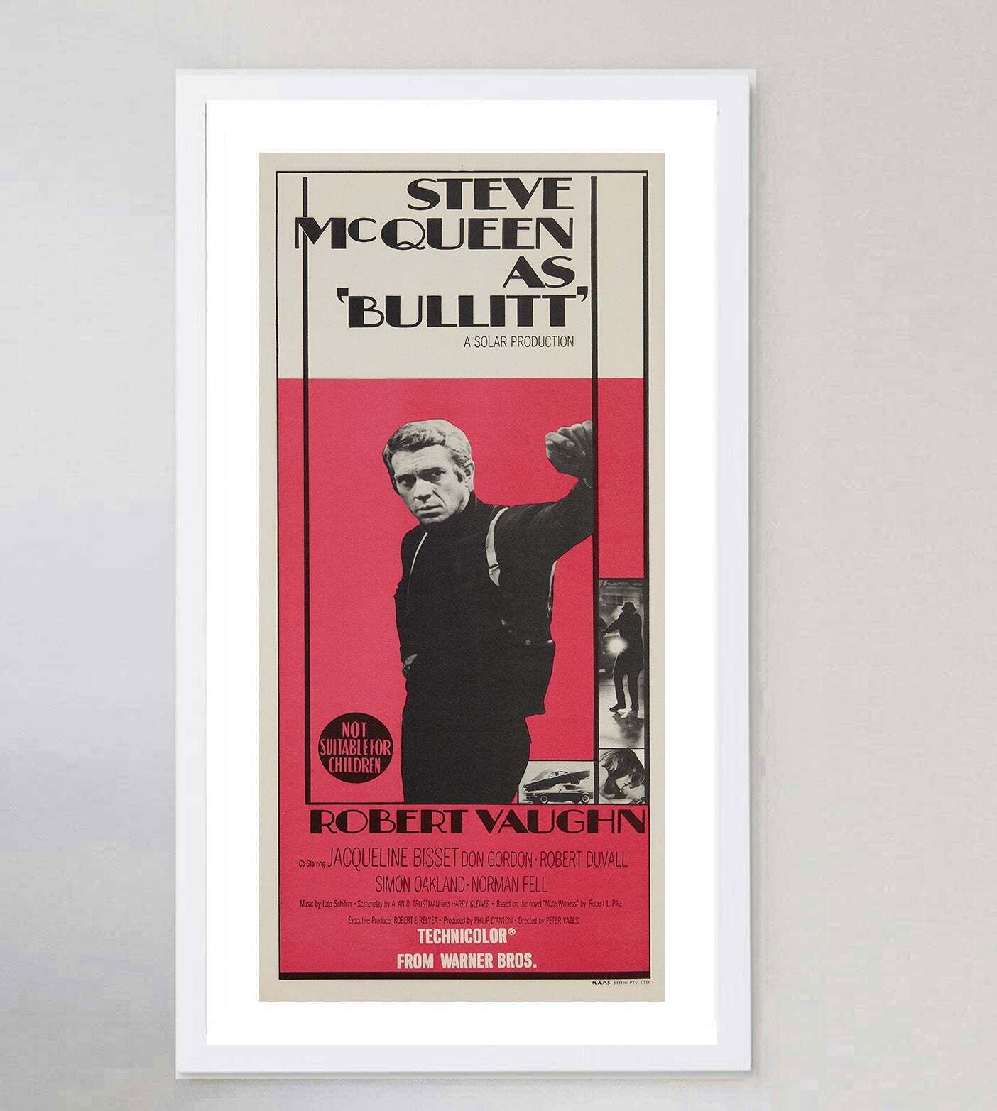 Bullitt Original Vintage Poster photo for sale