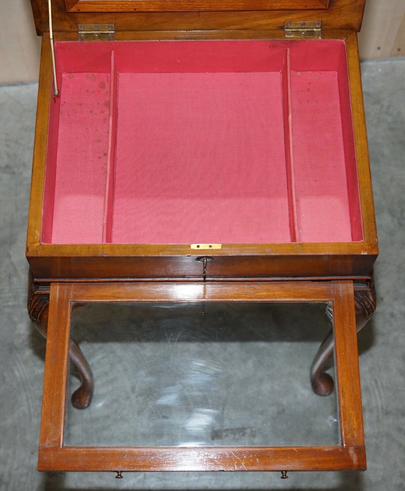 photo for sale Exquisite Burr Walnut Jewellery Box Burr Walnut Side End Table With Glass Shelf