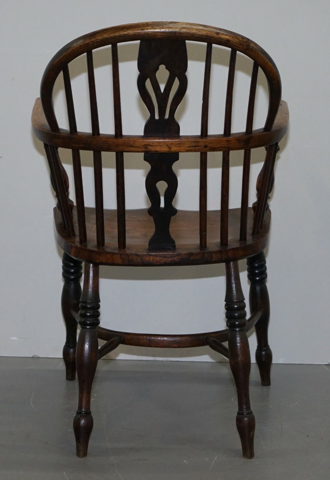 photo for sale English Classic Antique Victorian 19th Century Elm & Ash Wood Windsor Armchair