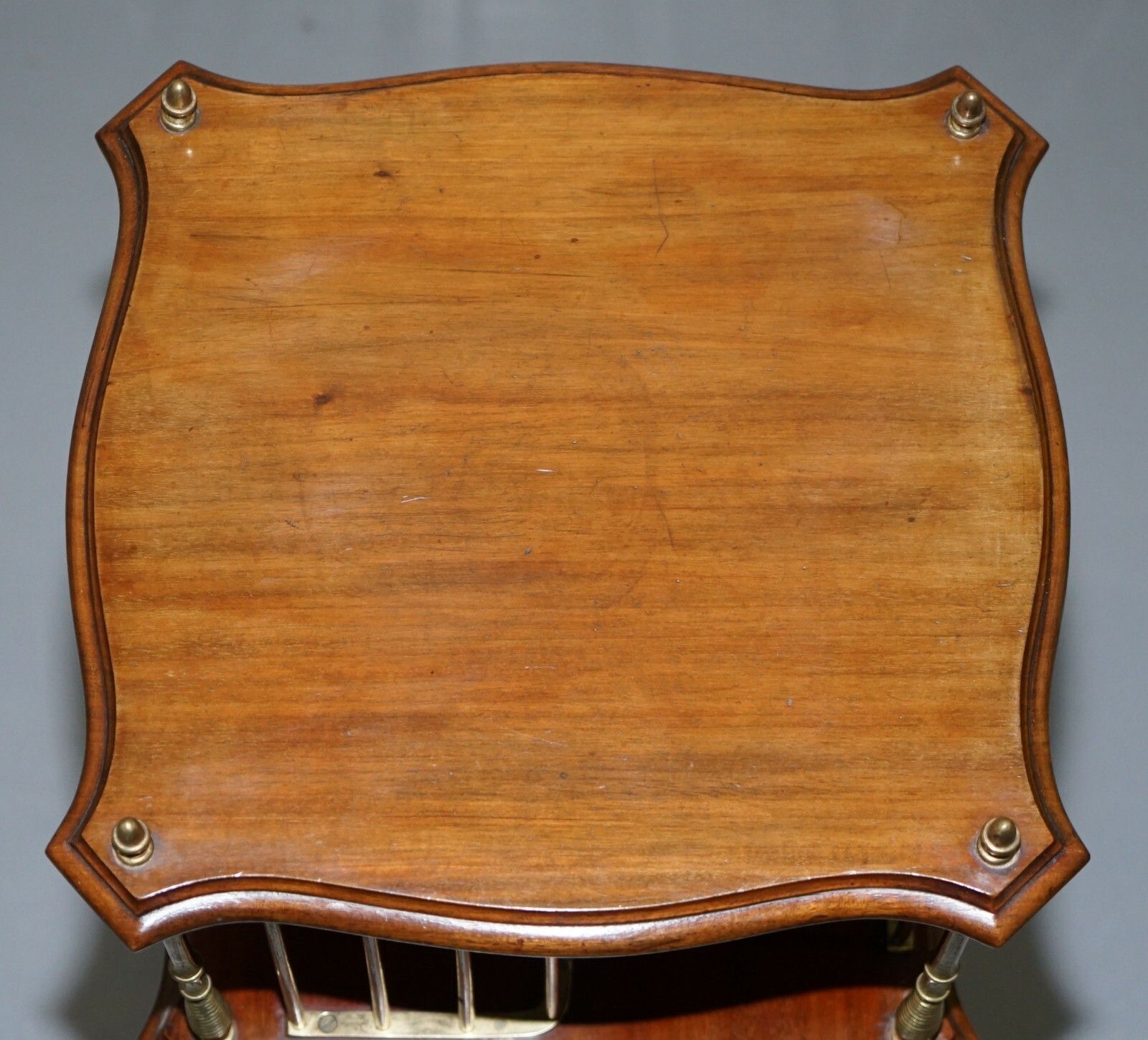 Ornate 19th Century Mahogany And Brass Revolving Bookcase In The Regency Style photo for sale