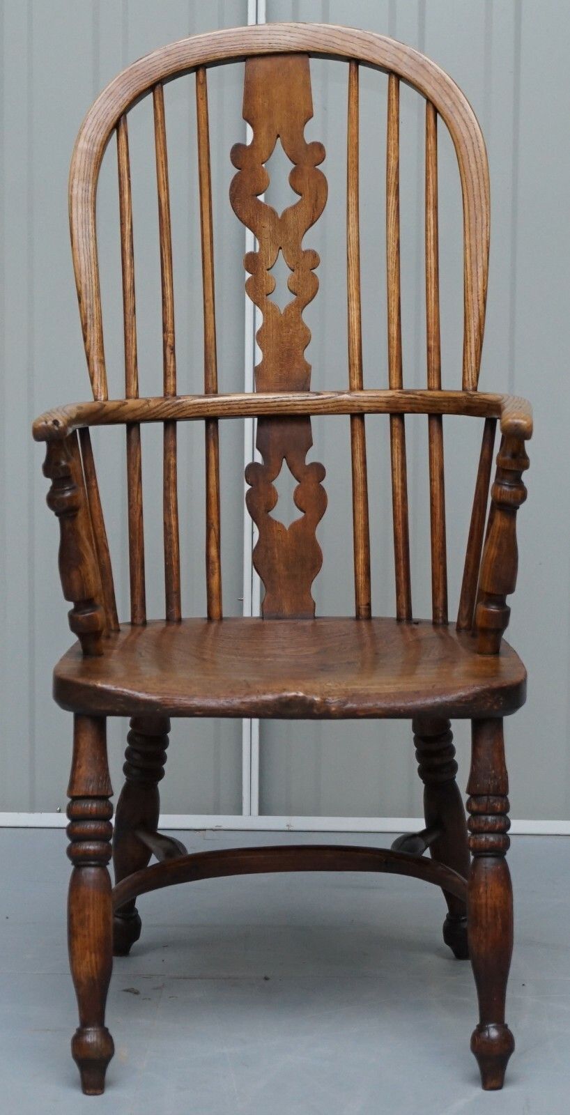 English Classic Antique 19th Century Elm Hoop Back West Country Windsor Armchair photo furniture