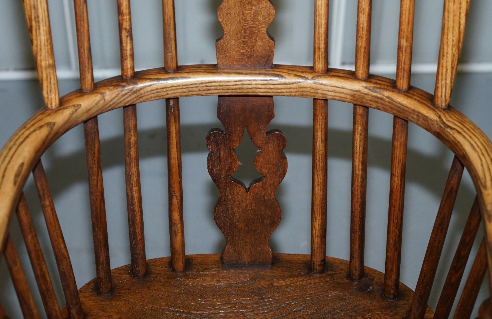 English Classic Antique 19th Century Elm Hoop Back West Country Windsor Armchair photo vintage
