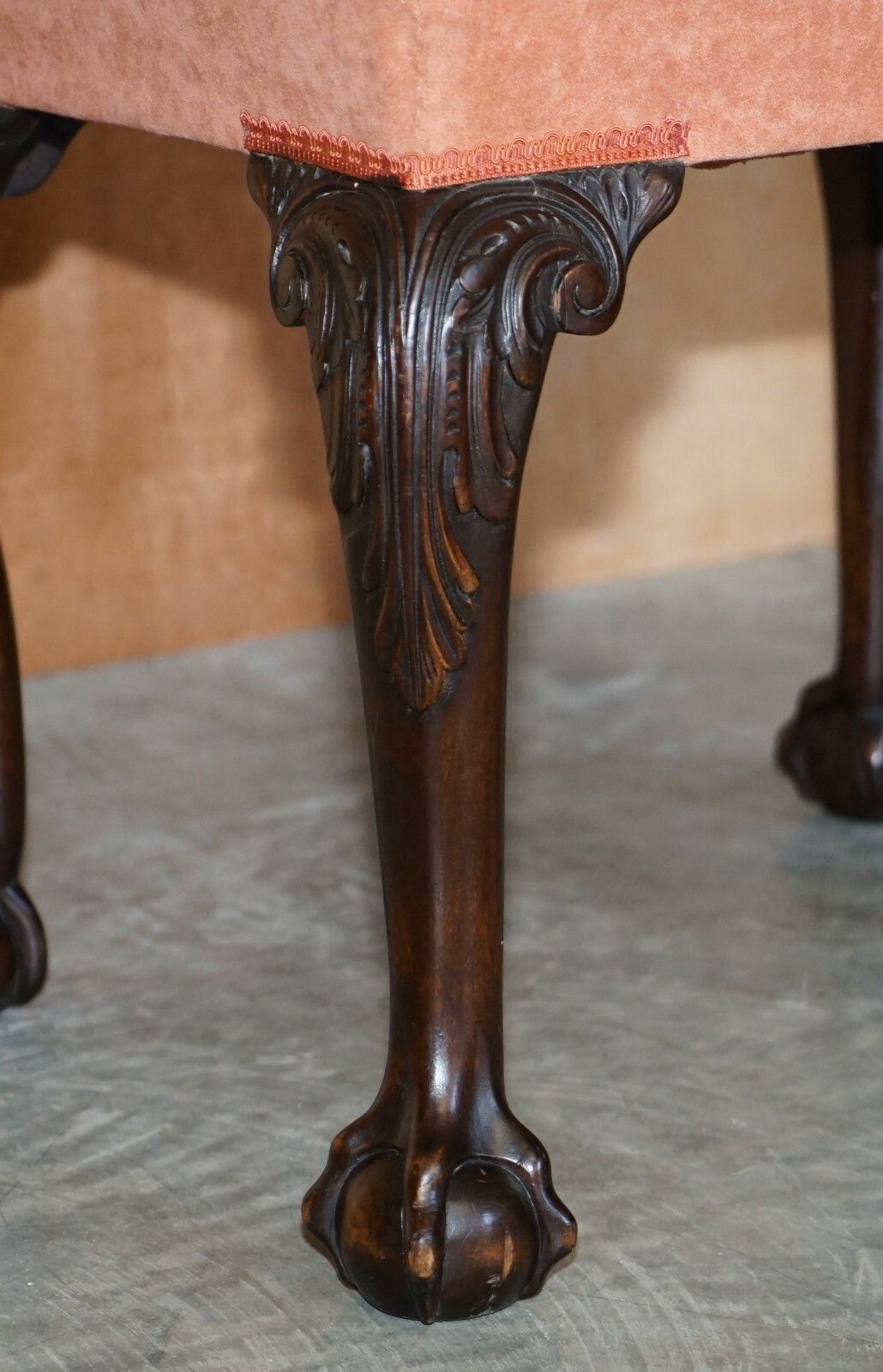 Antique Victorian 1880 Hand Carved Claw & Ball Feet Piano Stool Or Bench Seat photo 1350.0