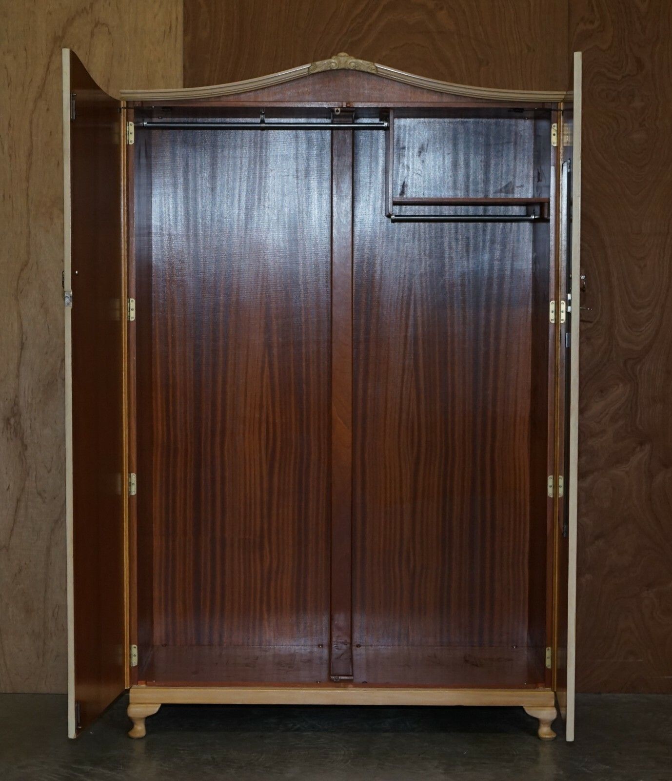 The Walnut Works Circa 1940's Light Walnut X Large Wardrobe Part Of Large Suite photo buy