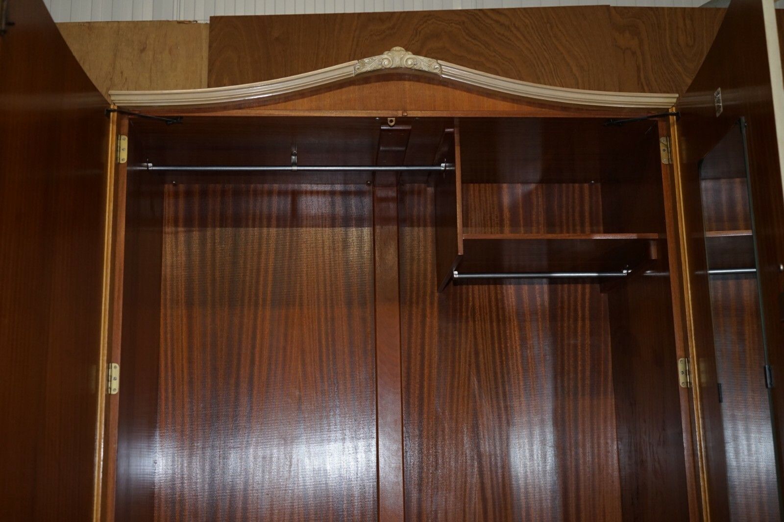 The Walnut Works Circa 1940's Light Walnut X Large Wardrobe Part Of Large Suite photo vintage