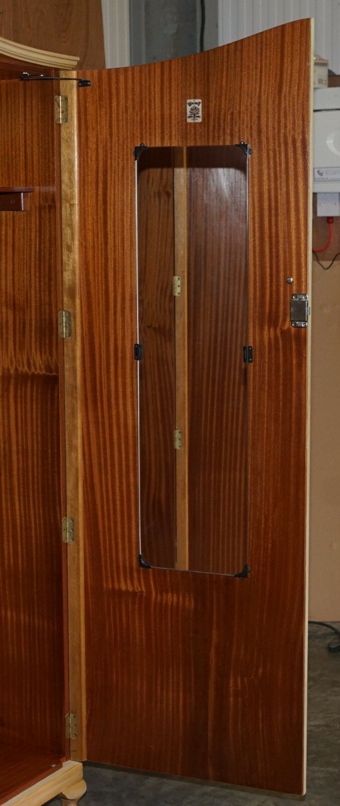 photo furniture The Walnut Works Circa 1940's Light Walnut X Large Wardrobe Part Of Large Suite