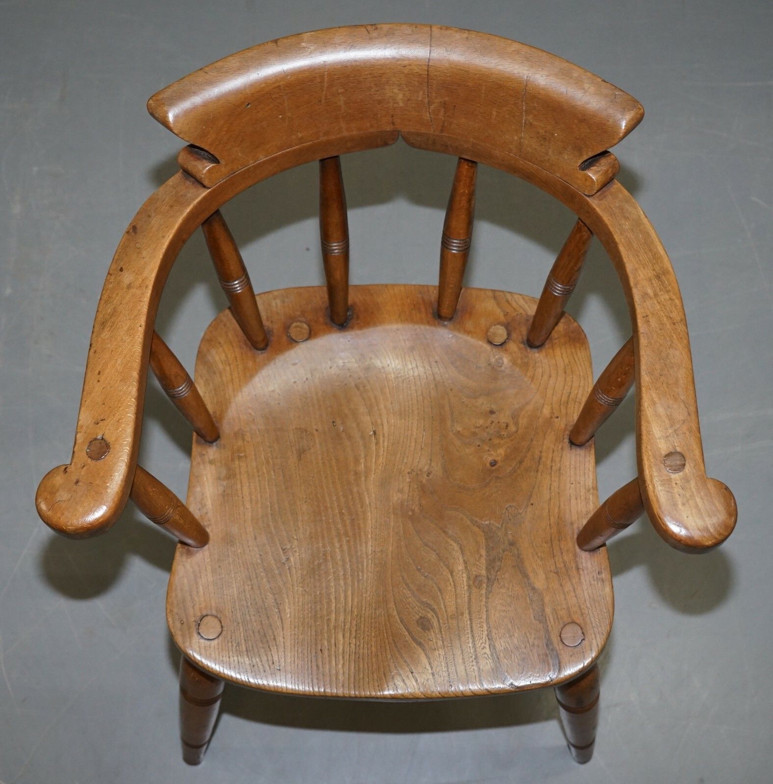 King Edward VII Crown Estate Stamped Captains Armchair O'haines High Wycombe photo 1620.0