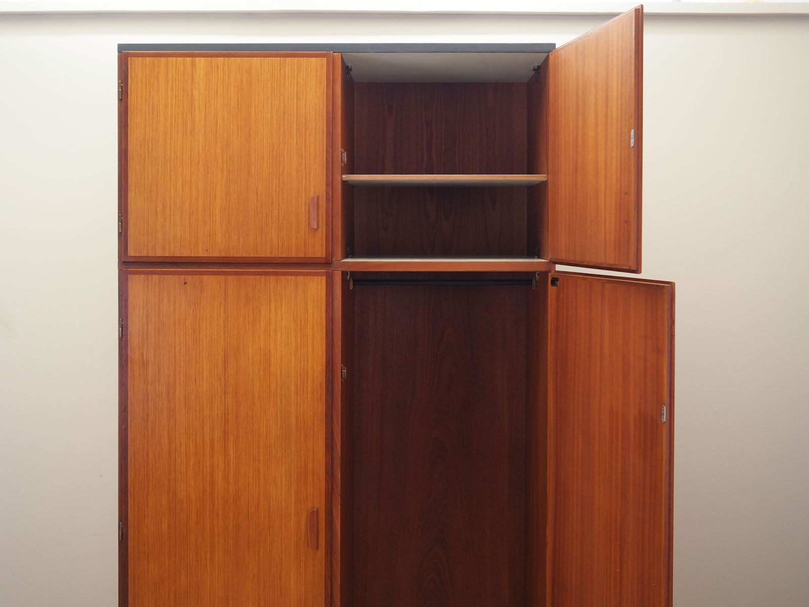 Teak Wardrobe, Danish Design, 1970s, Manufacturer: Omann Jun photo Furniture
