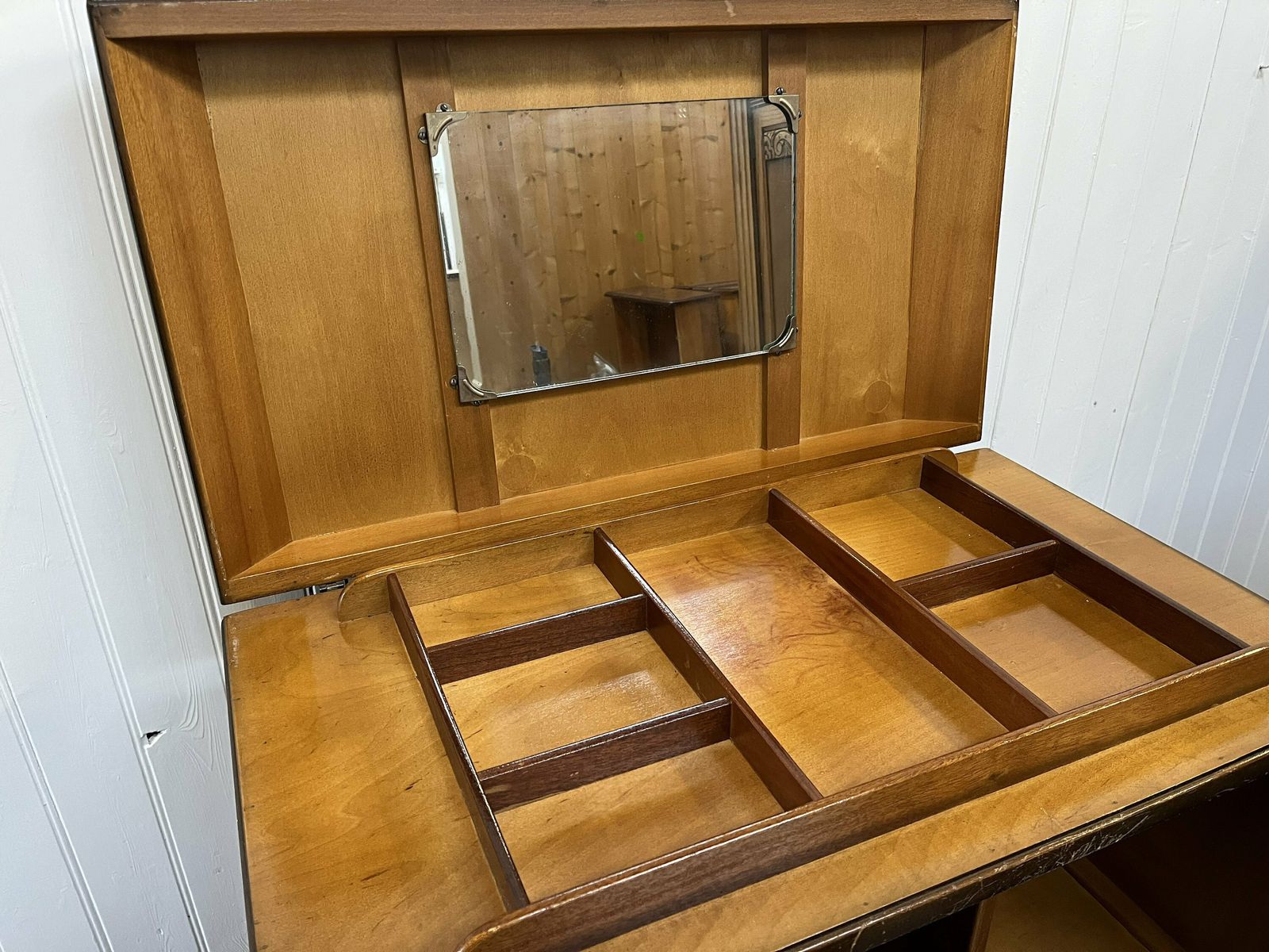 Antique Vintage Carved Small Hallrobe/Wardrobe Lift Up Top Ready To Be Upcycled photo vinterior