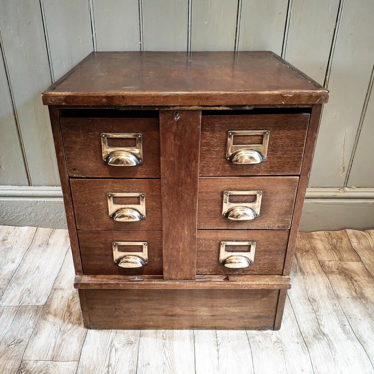 Antique Bank Teller Drawer's, 1940s photo for sale