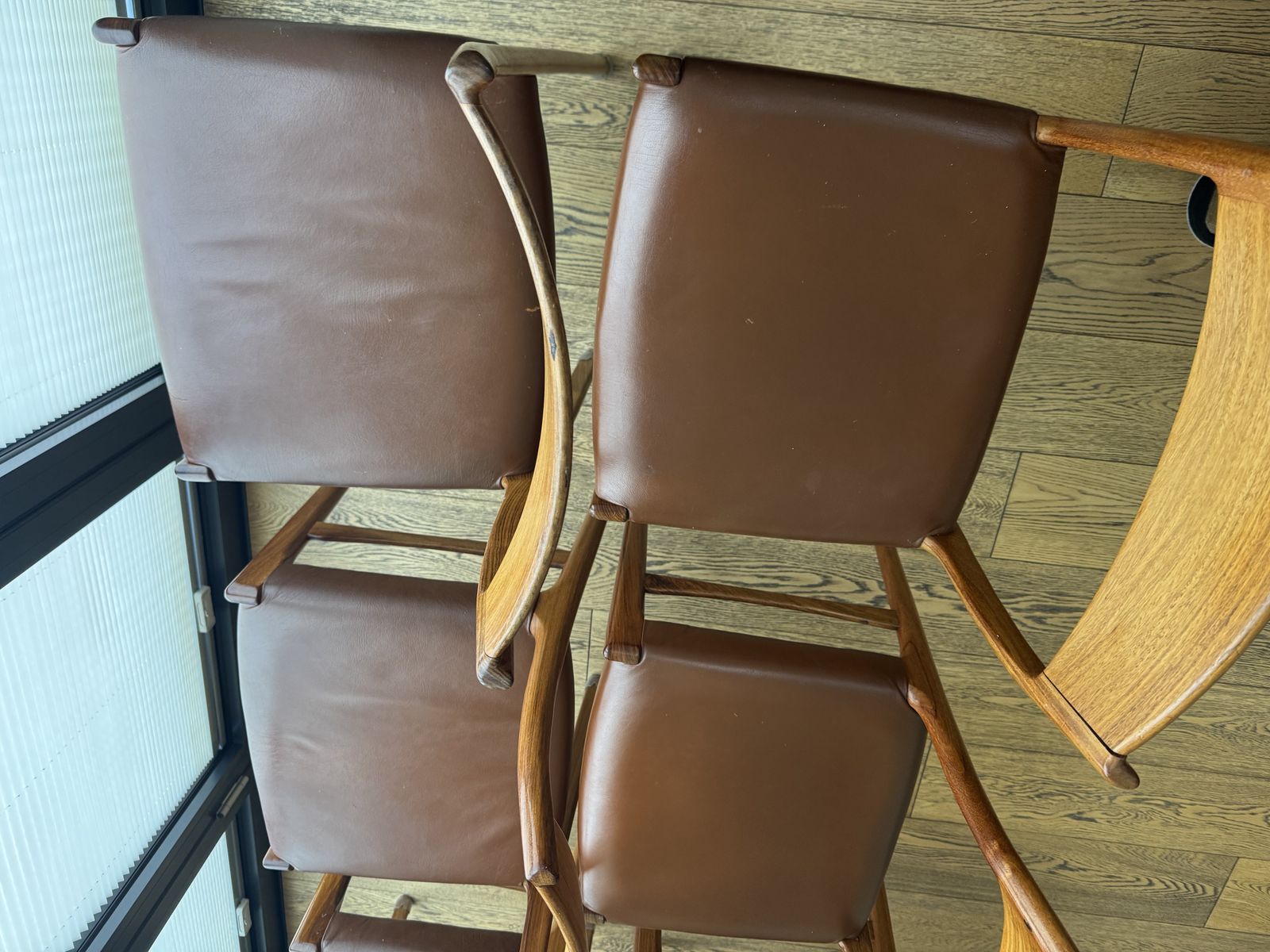 6 Rosewood And Leather Dining Chairs. 1960's Danish Glyngore Stolefabrik photo for sale