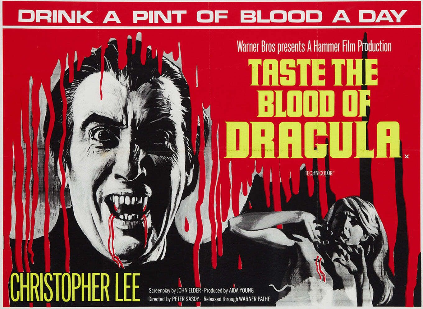 Taste The Blood Of Dracula Original Vintage Poster