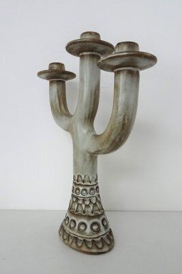 Large Ceramic Sculptural Candleholder By Huguette Bessone Vallauris For Vallauris, 1950s photo 1233.0