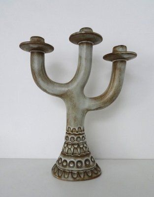 Large Ceramic Sculptural Candleholder By Huguette Bessone Vallauris For Vallauris, 1950s photo vinterior