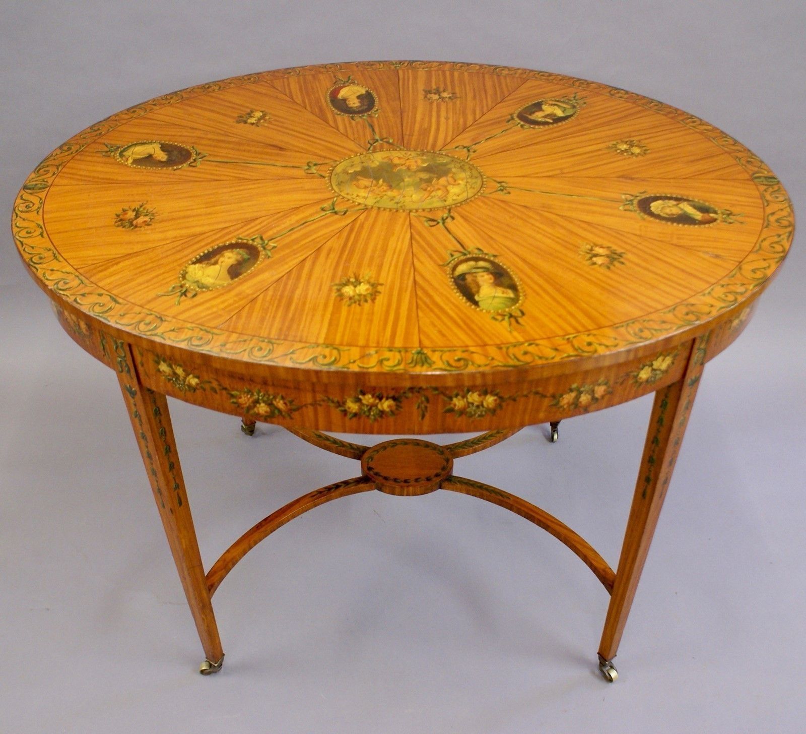 A Superb Sheraton Revival Oval Center Table photo Furniture