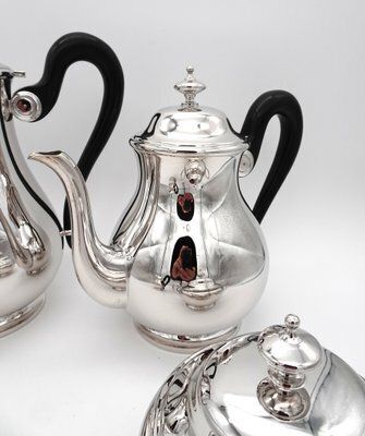 photo vintage Antique Silver Plated Coffee Service With Tray By Otto Wiskemann, 1940s, Set Of 5