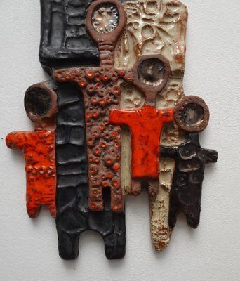 Belgian Ceramic Wall Art By Rogier Vandeweghe For Perignem, 1950s photo vintage