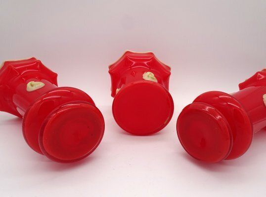 Bohemian Art Deco Prunt Tango Vases In Glass From Kralik, 1930s, Set Of 3 photo Home Decor