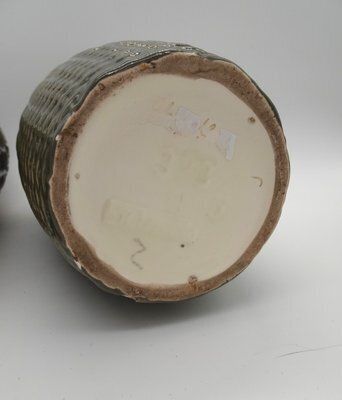 photo furniture Eichwald Bohemain Art Deco Ceramic Vases, 1920s, Set Of 2