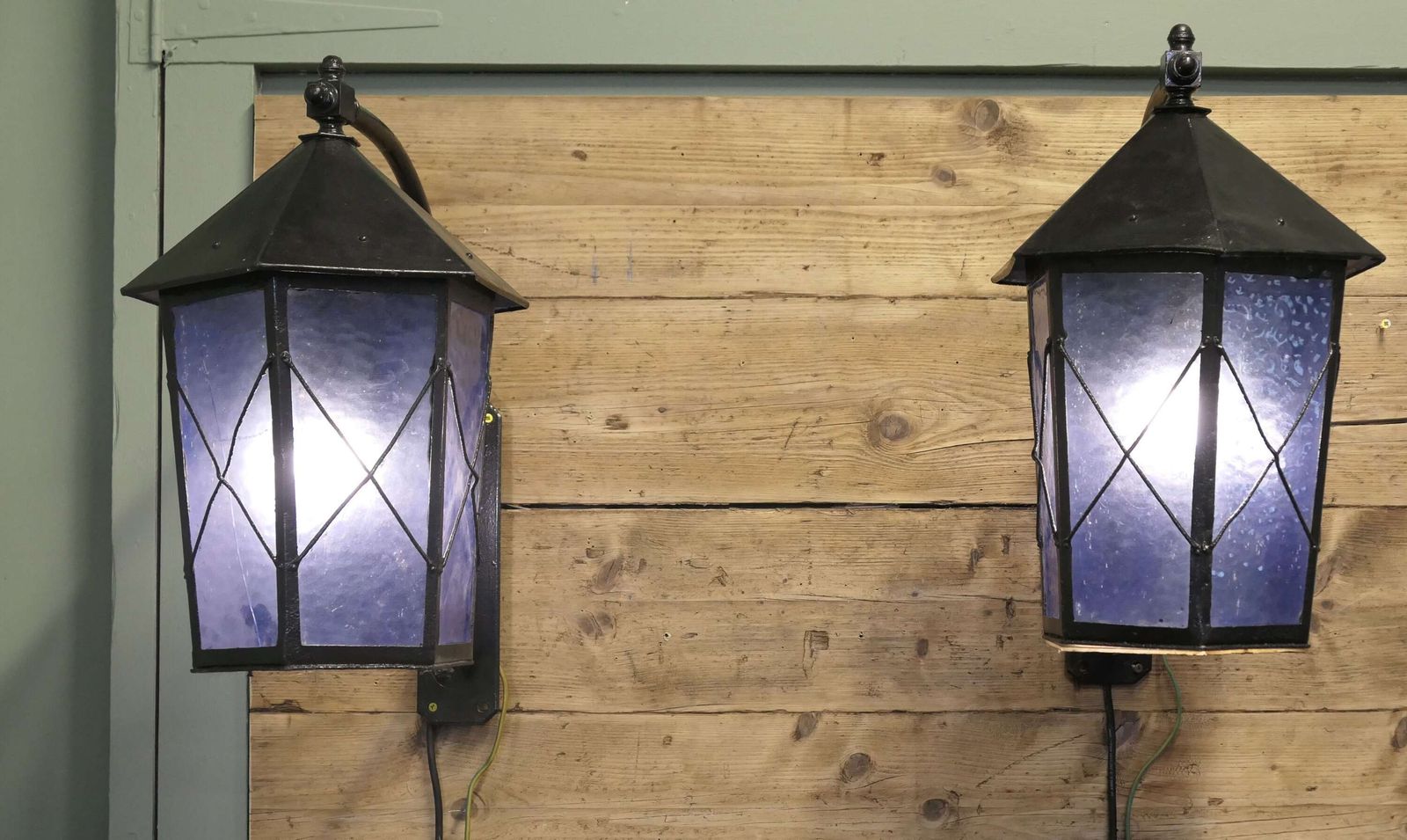 A Large Pair Of Entrance Door Wall Lights, Wall Lanterns photo furniture