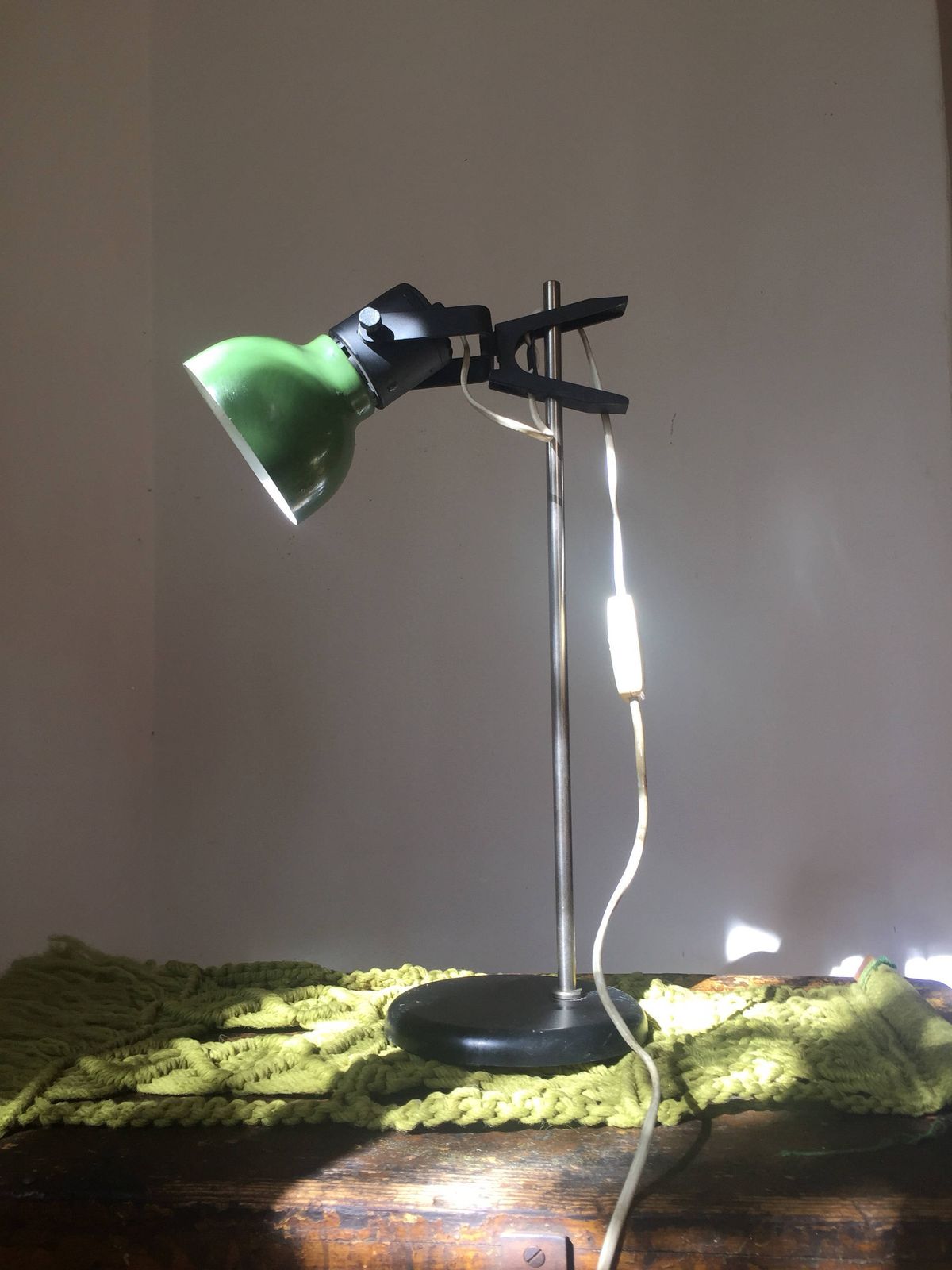 60’s Vintage Green Olive Adjustable Spot Lamp, Spotlight photo buy