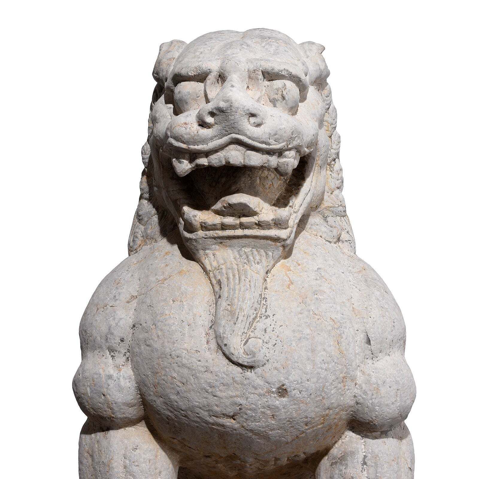 Pair Of Chinese Stone Guardian Lions (Foo Dogs) photo 2150.0