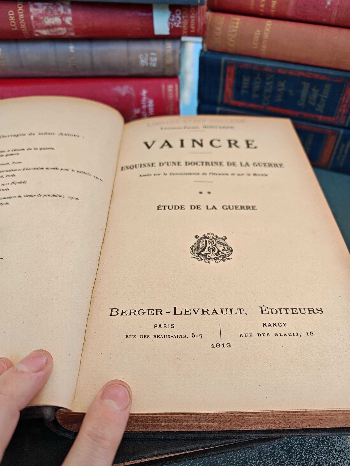 Preparation A L'etude De La Guerre And Etude De La Guerre   Vauban   Staff College Edition   1913   Rare Find, In French   Gd To V Good Cond photo 84.0