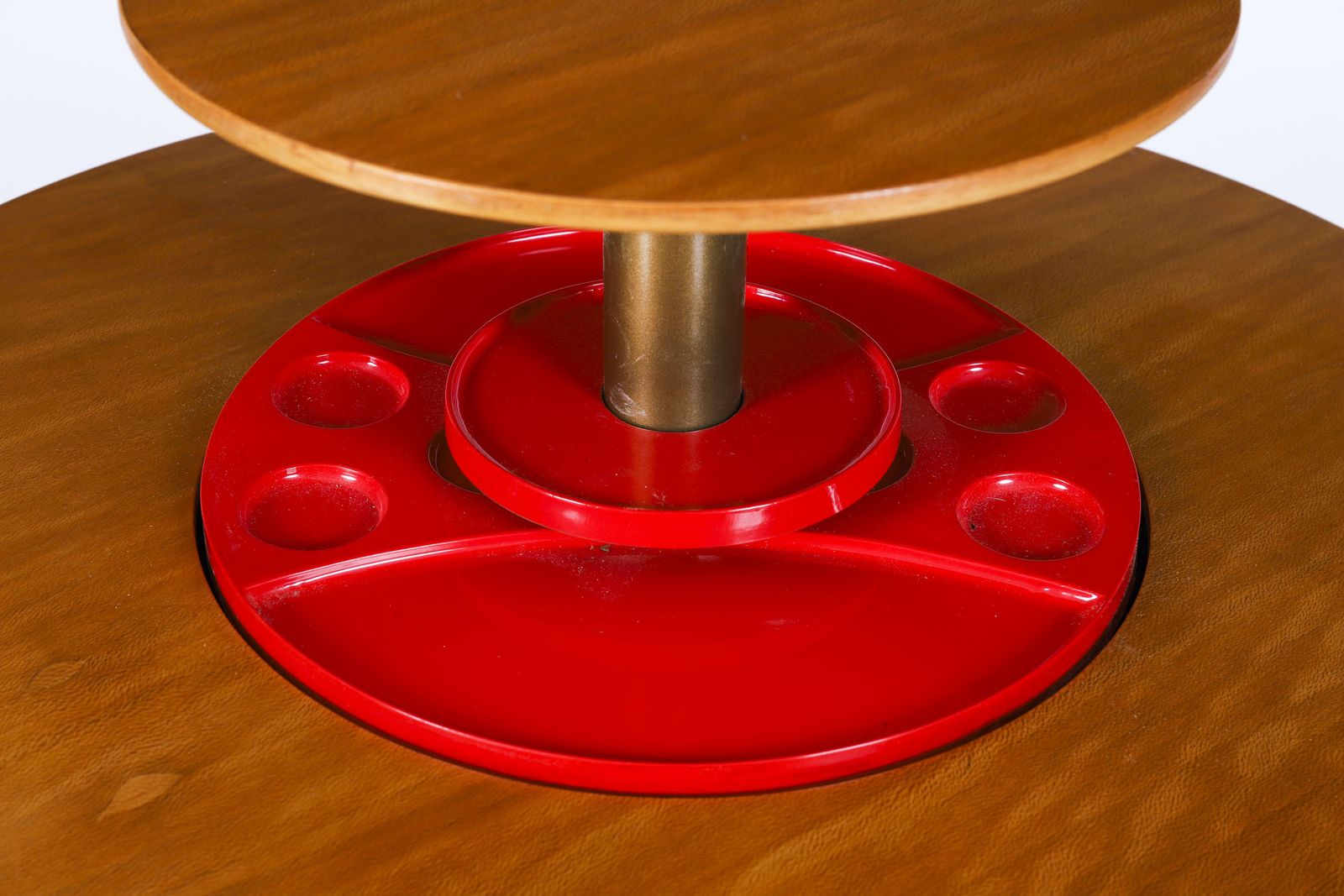 photo vinterior Satin Wood Pop Up Modernist Cocktail Cabinet C1950