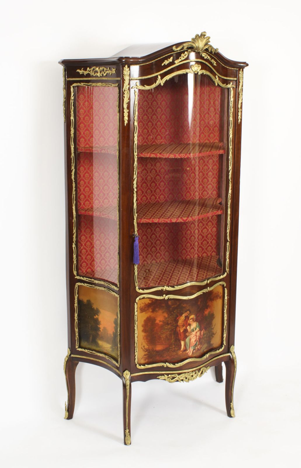 3950.0 Antique French Vernis Martin Display Cabinet Vetrine Circa 1880 19th C photo