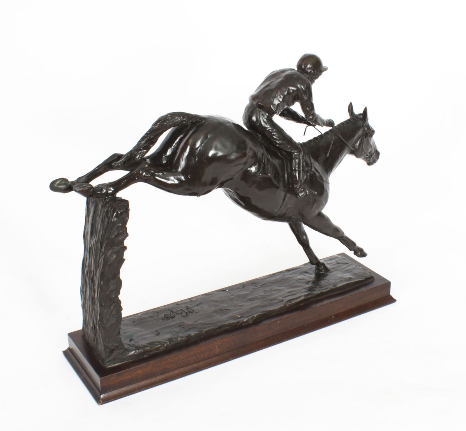 photo for sale Large Patinated Bronze Figure Of "Docklands Express" By Philip Blacker Date 1993