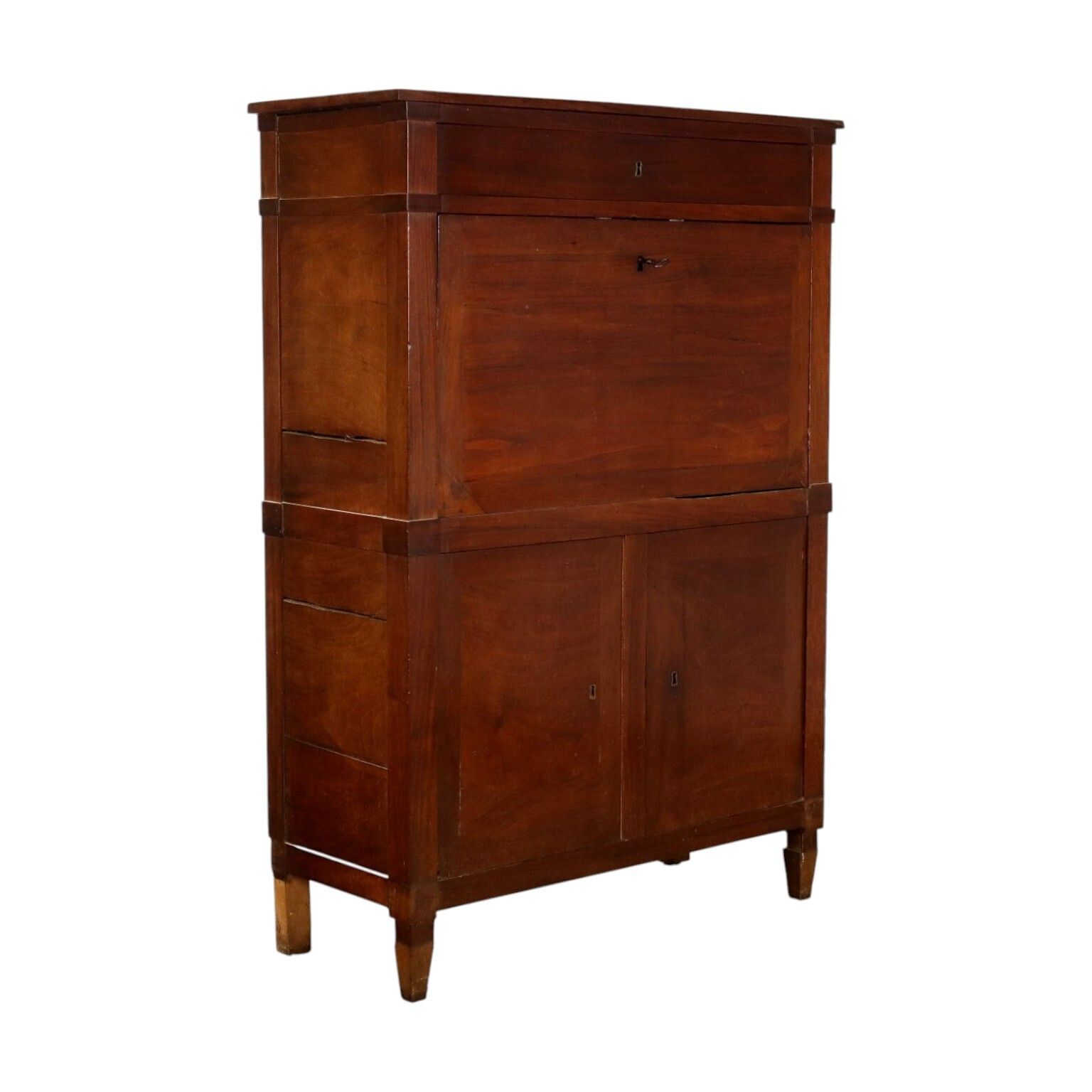 Antique Secrétaire Directoire Walnut Drawer Italy XVIII Century