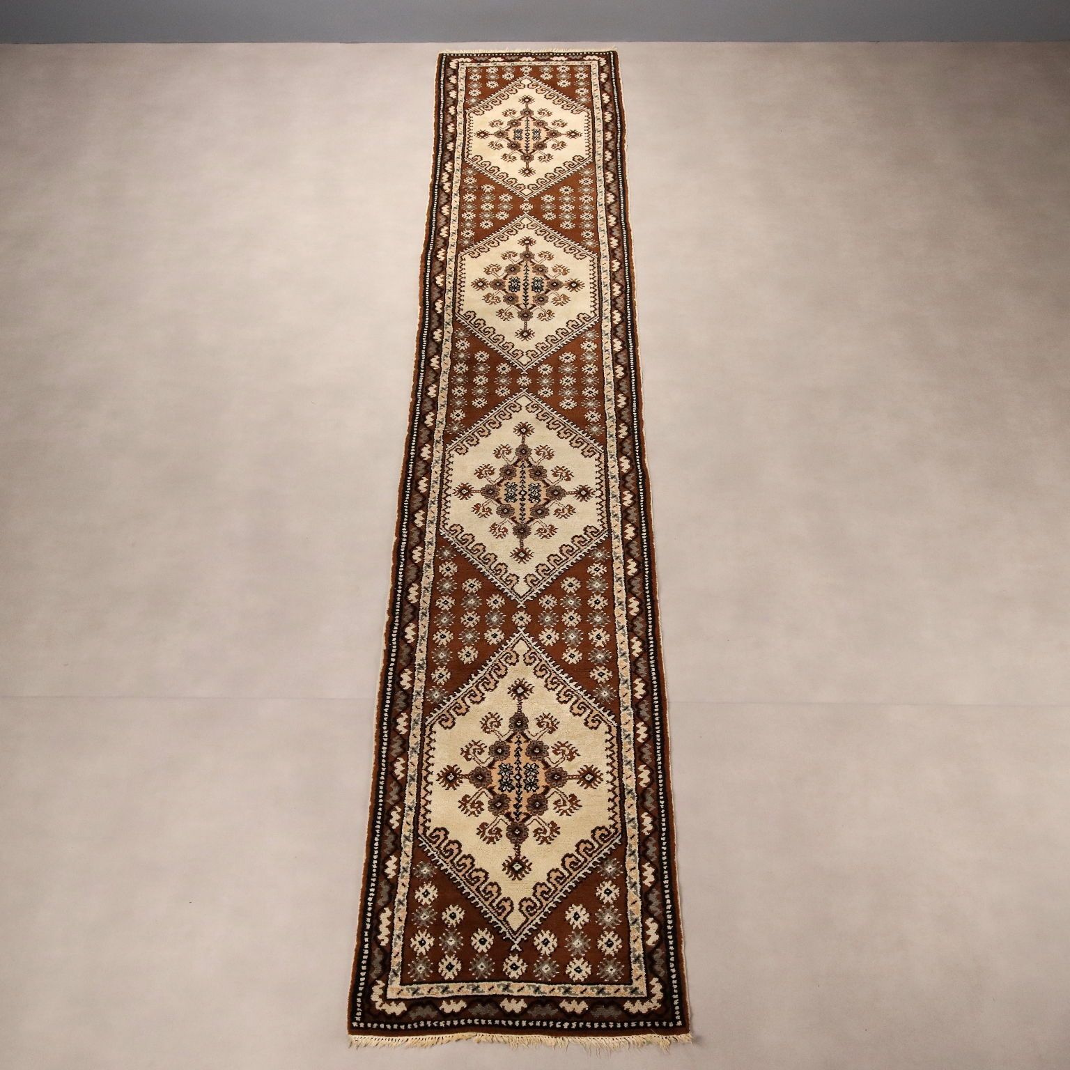 Antique Agadir Carpet Cotton Wool Heavy Knot Morocco 194 X 35 In photo Textiles