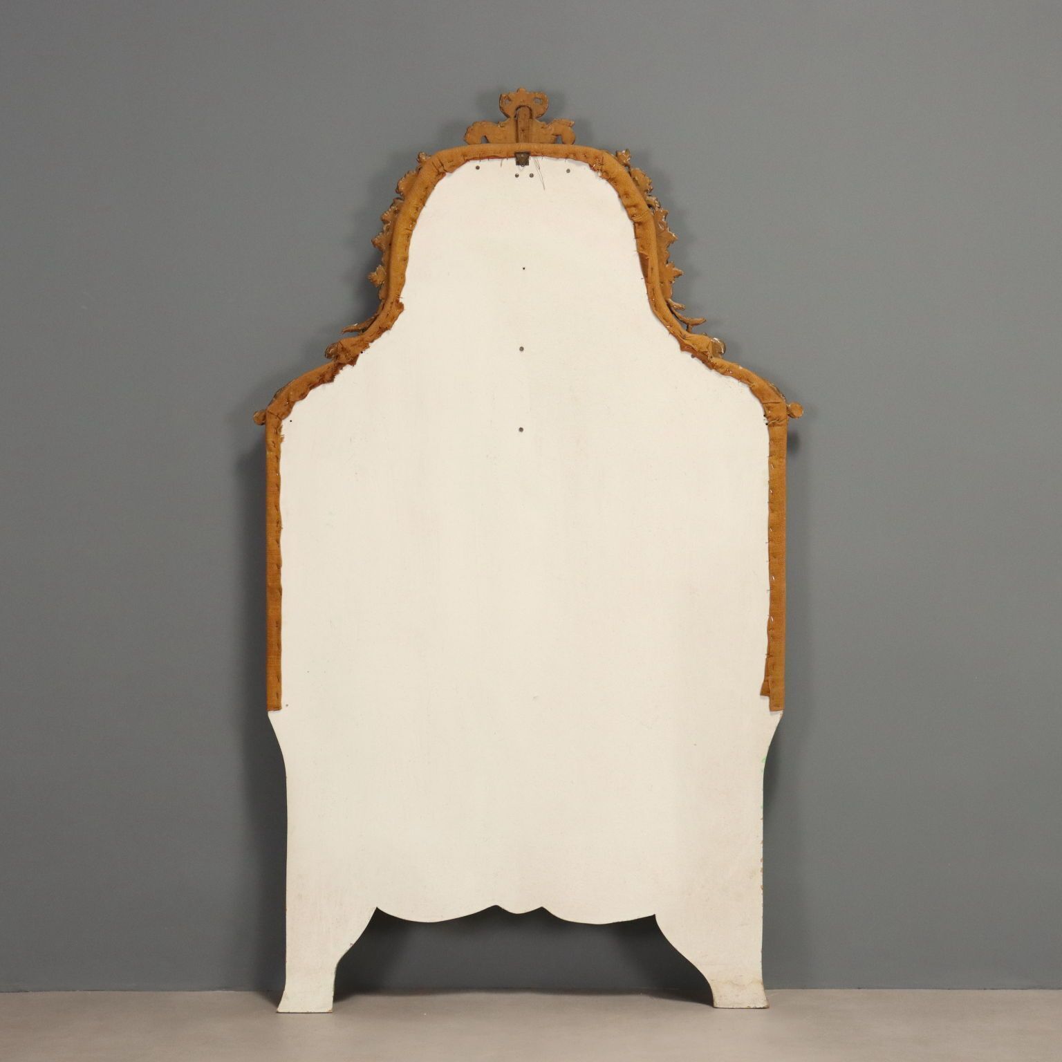 photo furniture Antique Headboard Wood Fabric Italy XIX Century