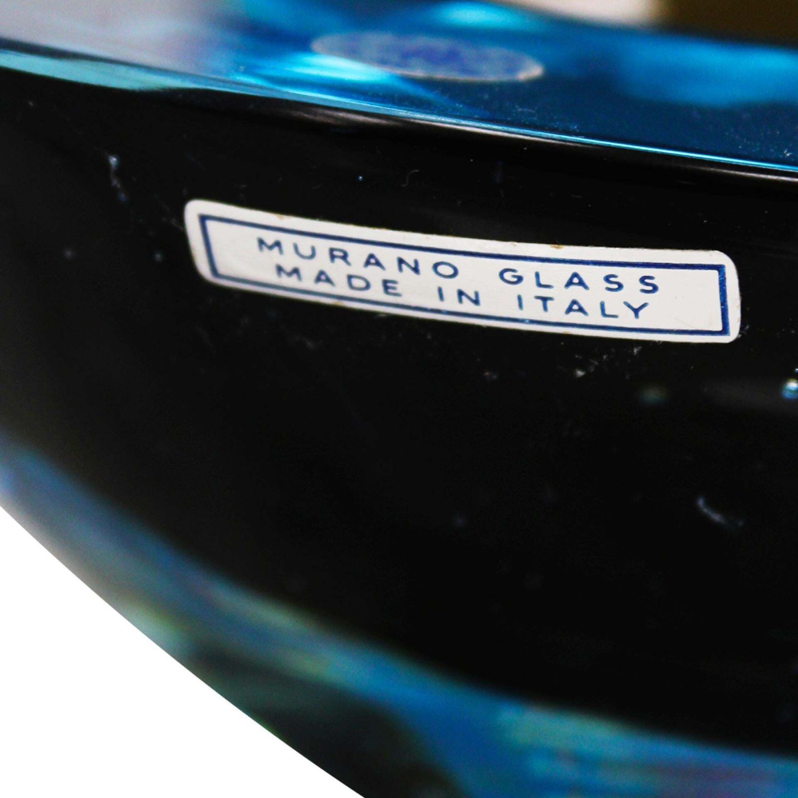 Set Of 7 Blue Murano Glass Vases Italy 1970s Handblown Italian Design photo vintage