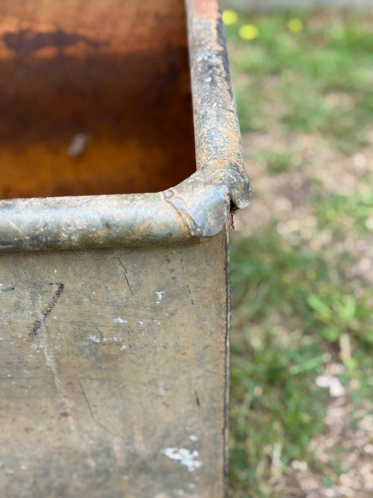 Rustic Galvanised Trough Garden Planter / Raised Bed Flower Plant Tree Pot 6a photo 450.0