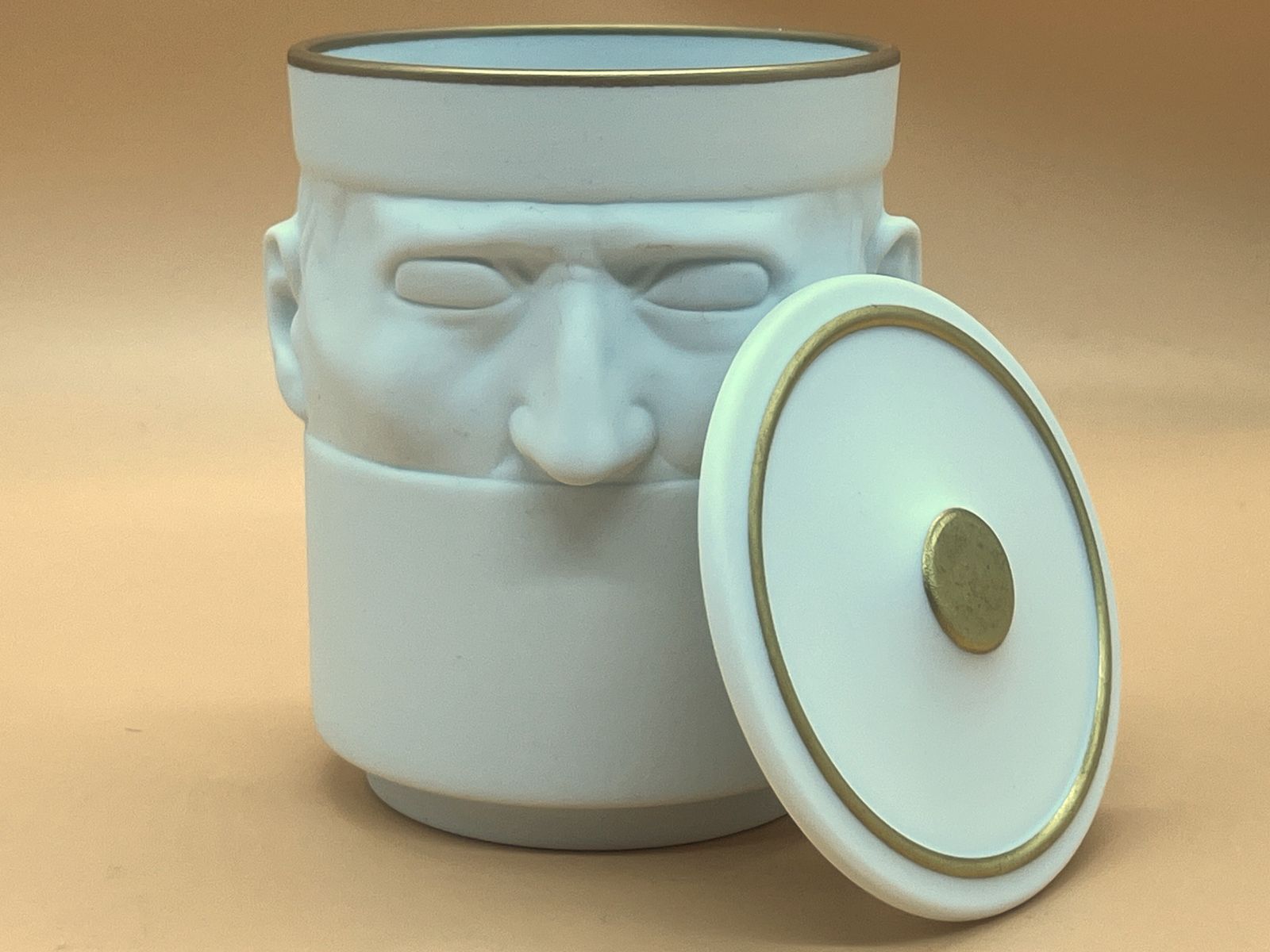 Ginori 1735 Porcelain Il Seguace (The Follower Or The Companion) Pure White Candle Holder By Luca Nichetto. photo for sale